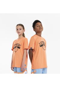 TARMAK - Koszulka do gry w koszykówkę dla dzieci Tarmak NBA TS 900 Knicks. Kolor: wielokolorowy, pomarańczowy. Materiał: materiał, poliester. Sport: koszykówka