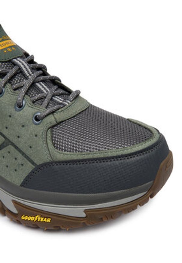 skechers - Skechers Trekkingi Arch Fit Road Walker 237688 GRN Khaki. Kolor: brązowy. Materiał: zamsz, skóra. Sport: turystyka piesza