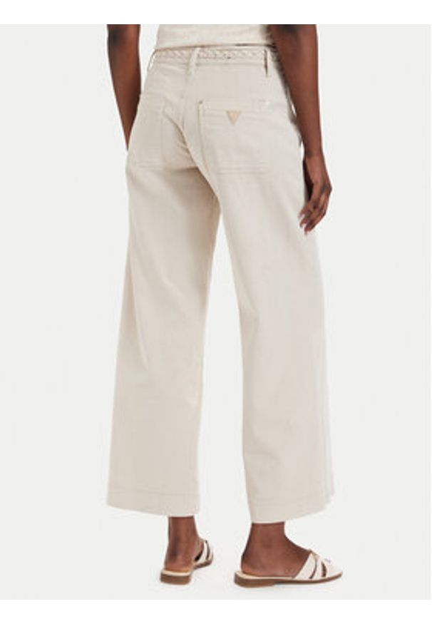 Guess Jeansy W6GB15 W1886 Beżowy Wide Leg. Kolor: beżowy