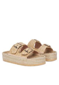 Love Moschino - LOVE MOSCHINO Espadryle JA28393G0MJQ0107 Beżowy. Kolor: beżowy