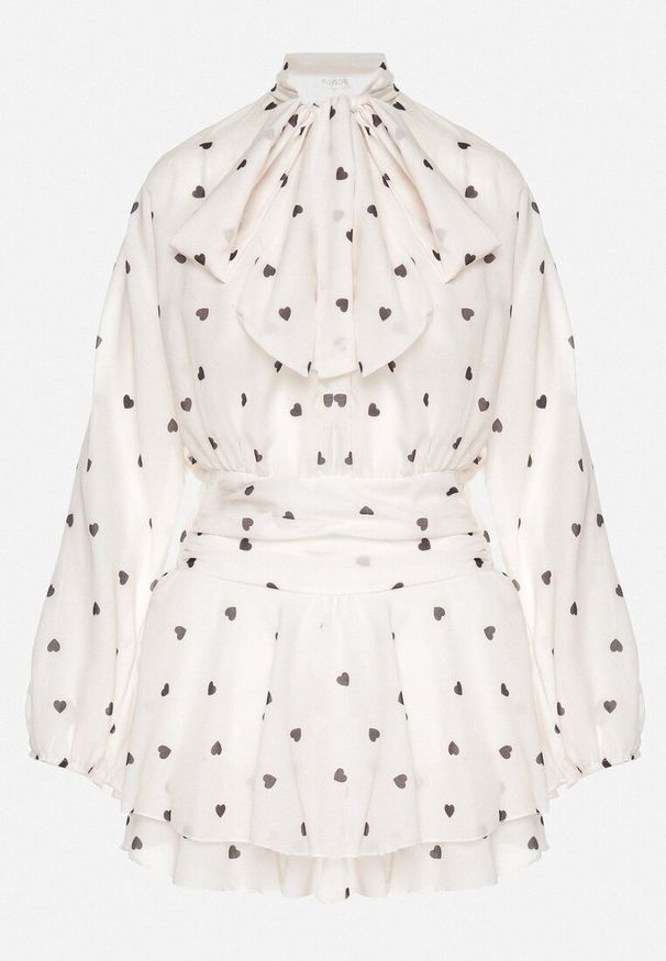 Born2be - Beżowa Rozkloszowana Sukienka z Rękawami Typu Nietoperz i Wiązaniem Miriviela. Okazja: na co dzień. Kolor: beżowy. Materiał: jeans. Typ sukienki: proste. Styl: casual, klasyczny