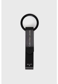 Calvin Klein Jeans portfel skórzany + brelok damski kolor czarny. Kolor: czarny. Materiał: skóra #2