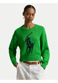 Polo Ralph Lauren Sweter 211A96234003 Zielony Relaxed Fit. Typ kołnierza: polo. Kolor: zielony. Materiał: bawełna #1