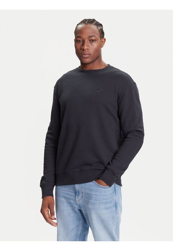 Quiksilver Bluza Salt Water Crew EQYFT05158 Czarny Regular Fit. Kolor: czarny. Materiał: bawełna