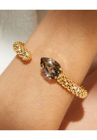 CAROLINE SVEDBOM - Bransoletka z kryształem Greige. Materiał: złote. Kolor: złoty. Kamień szlachetny: kryształ #1
