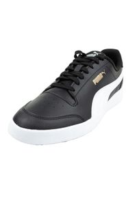 Puma - Męskie Buty Sportowe Shuffle Ze Skóry Ekologicznej. Kolor: czarny. Materiał: skóra ekologiczna. Sport: turystyka piesza