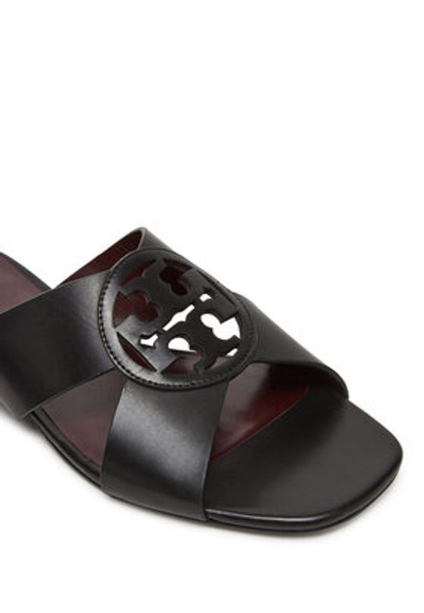 Tory Burch Klapki Miller 162574 Czarny. Kolor: czarny. Materiał: skóra