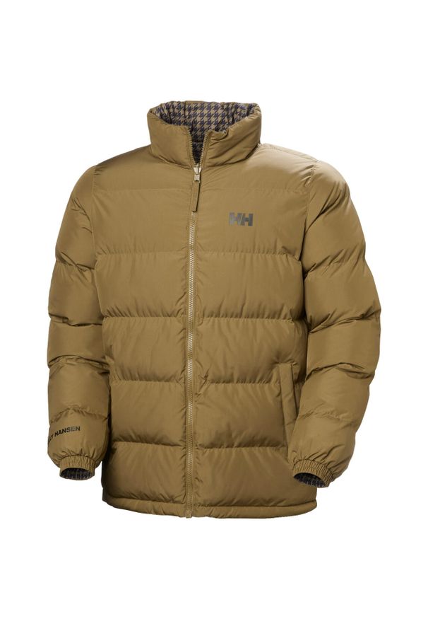Kurtka puchowa Helly Hansen YU 23. Kolor: brązowy, beżowy, wielokolorowy. Materiał: puch