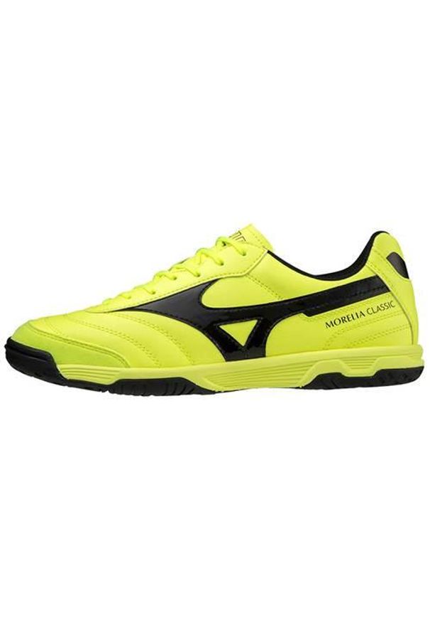 Buty piłkarskie męskie Mizuno Morelia Sala Classic IN. Zapięcie: sznurówki. Kolor: żółty. Materiał: materiał, syntetyk. Szerokość cholewki: normalna. Sport: piłka nożna