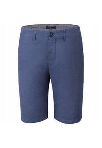 Bawełniane Męskie Krótkie Spodenki (Szorty) - Pako Jeans - Ciemnoniebieskie. Kolor: niebieski. Materiał: bawełna. Długość: krótkie. Sezon: lato. Styl: klasyczny