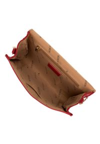 Wittchen - Damska torebka z gładkiej ekoskóry z klamrą z kryształkami czerwona. Kolor: czerwony. Wzór: gładki. Dodatki: z haftem. Materiał: skórzane. Styl: elegancki, wizytowy #3