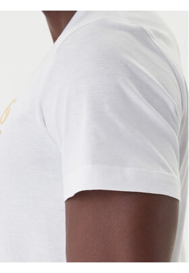 Versace Jeans Couture T-Shirt 79GAHT05 CJ00T Biały Regular Fit. Kolor: biały. Materiał: bawełna