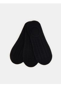 Sinsay - Prążkowane skarpetki 3 pack - czarny. Kolor: czarny. Materiał: prążkowany #1