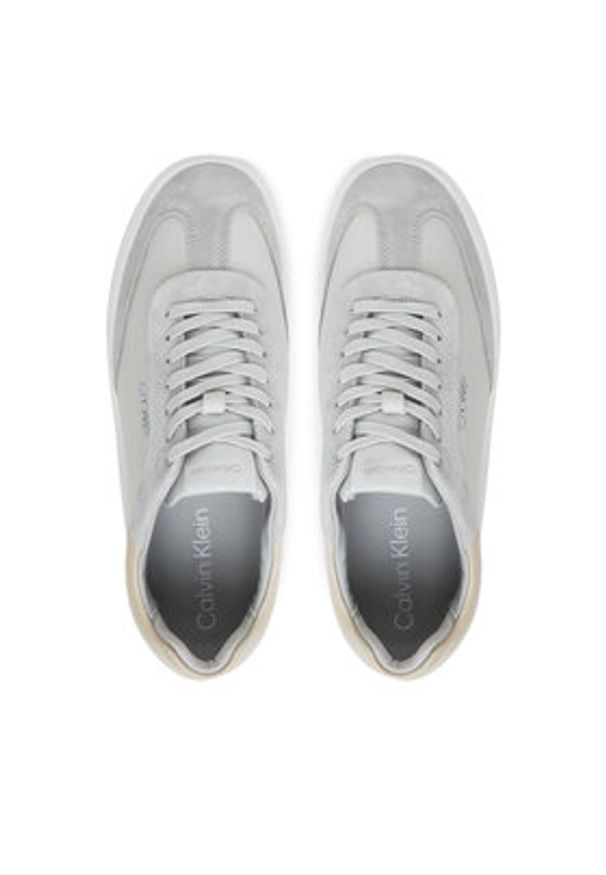Calvin Klein Sneakersy Cupsole Lace Up - Lth Sue Mix HW0HW02435 Szary. Kolor: szary. Materiał: skóra