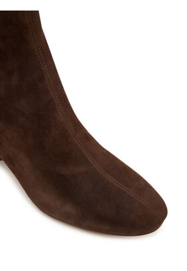 Nokwol Botki Alyssa Brązowy. Kolor: brązowy. Materiał: skóra, zamsz