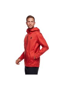 Black Diamond - Kurtka przeciwdeszczowa męska STORMLINE STRETCH RAIN SHELL. Kolor: czerwony. Sport: turystyka piesza
