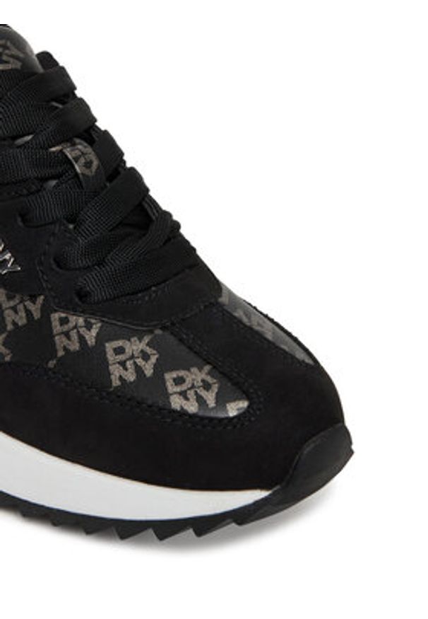 DKNY Sneakersy Naples K3522140 Czarny. Kolor: czarny. Materiał: materiał