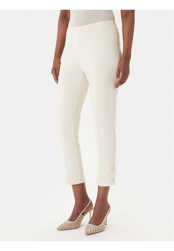 Rinascimento Spodnie materiałowe CFC0128641003 Beżowy Slim Fit. Kolor: beżowy. Materiał: materiał