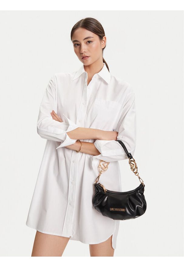 Love Moschino - LOVE MOSCHINO Torebka JC4076PP1NLF0000 Czarny. Kolor: czarny. Materiał: skórzane