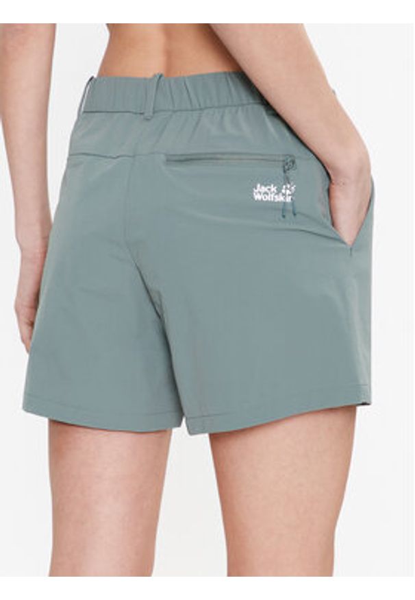 Jack Wolfskin Szorty sportowe Pack & Go 1507391 Zielony Regular Fit. Kolor: zielony. Materiał: syntetyk