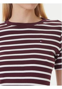 TOMMY HILFIGER - Tommy Hilfiger T-Shirt New Cody WW0WW40587 Bordowy Slim Fit. Kolor: czerwony. Materiał: bawełna #5