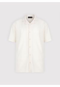 Pako Lorente - PAKO LORENTE - Dzianinowa beżowa koszula męska. Okazja: na co dzień. Kolor: beżowy. Materiał: dzianina. Długość rękawa: krótki rękaw. Długość: krótkie. Sezon: lato. Styl: casual #3