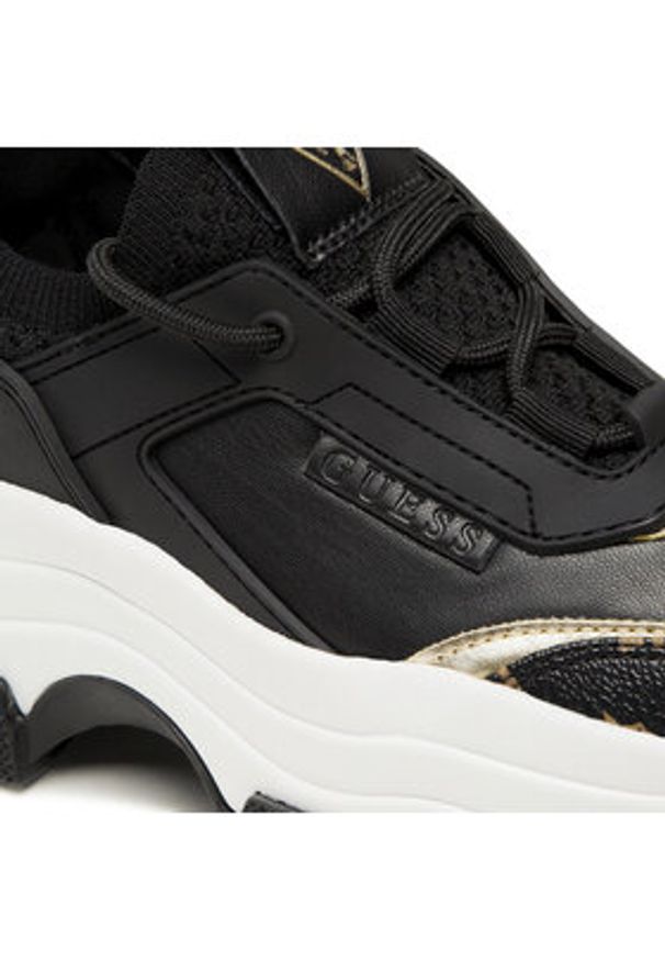 Guess Sneakersy Braydin FL8BYD SMF12 Czarny. Kolor: czarny. Materiał: skóra