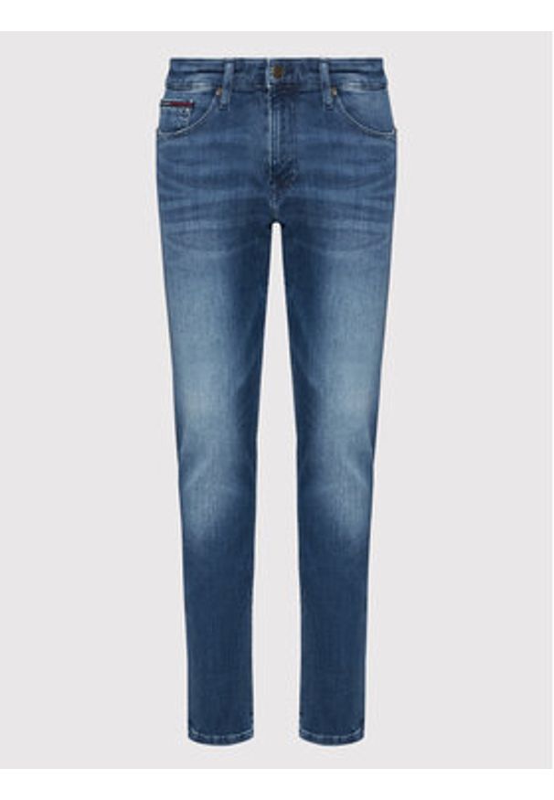 Tommy Jeans Jeansy Scanton DM0DM09564 Granatowy Slim Fit. Kolor: niebieski
