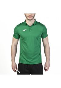 Koszulka polo do tenisa męska Joma Hobby. Typ kołnierza: polo. Kolor: zielony. Materiał: materiał. Wzór: gładki. Sport: tenis