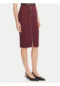 Patrizia Pepe Spódnica ołówkowa 8G0485 A025 Bordowy Regular Fit. Kolor: czerwony. Materiał: wiskoza