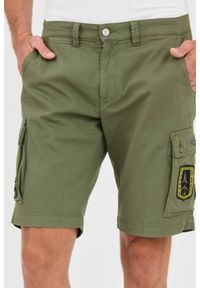 Aeronautica Militare - AERONAUTICA MILITARE Zielone męskie bermudy Frecce Tricolori, Rozmiar XXL. Kolor: zielony #1