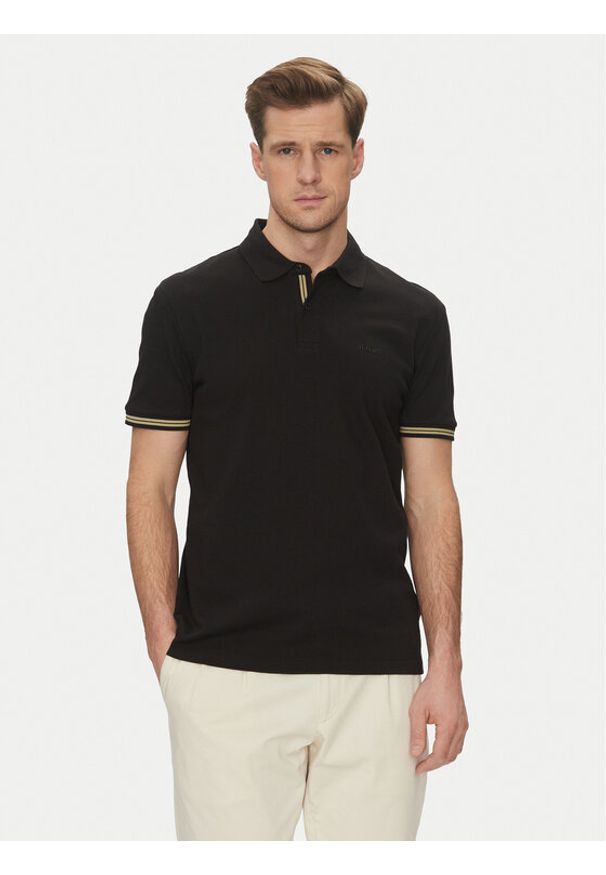 JOOP! Jeans Polo 15 JJJ-17Amare 30046012 Czarny Modern Fit. Typ kołnierza: polo. Kolor: czarny. Materiał: bawełna