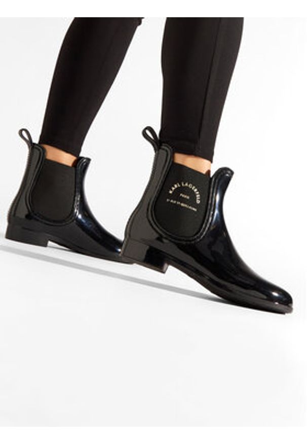 Karl Lagerfeld - KARL LAGERFELD Kalosze KL94770 Czarny. Kolor: czarny. Materiał: syntetyk