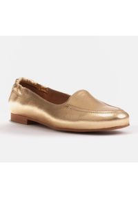 Marco Shoes Baleriny damskie z gumką w cholewce złoty. Kolor: złoty. Szerokość cholewki: normalna #2