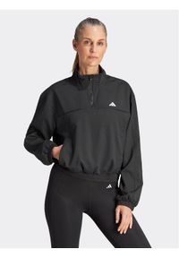 Adidas - adidas Bluza Train Essentials HZ5636 Czarny Loose Fit. Kolor: czarny. Materiał: syntetyk