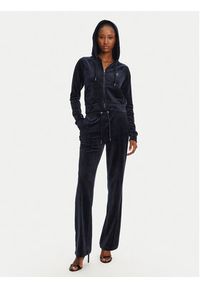Juicy Couture Bluza Madison JCWA122001 Granatowy Slim Fit. Kolor: niebieski. Materiał: syntetyk