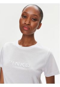 Pinko T-Shirt Start 101752 A1NW Biały Regular Fit. Kolor: biały. Materiał: bawełna