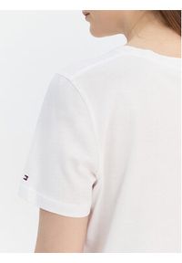 TOMMY HILFIGER - Tommy Hilfiger T-Shirt Logo WW0WW40276 Biały Regular Fit. Kolor: biały. Materiał: bawełna #3