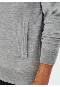 Pako Lorente - PAKO LORENTE – Męski rozpinany sweter w szarym kolorze. Kolor: szary. Materiał: wełna, poliamid, akryl. Sezon: jesień #10