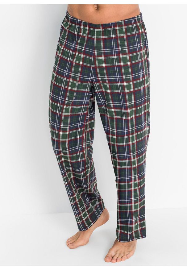 bonprix - Piżama z bawełny organicznej z długim rękawem. Kolor: biały. Materiał: bawełna. Długość: długie