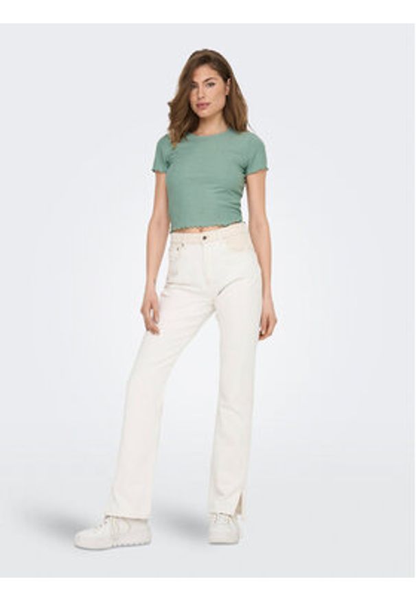 only - ONLY T-Shirt Emma 15201206 Zielony Regular Fit. Kolor: zielony. Materiał: syntetyk, wiskoza