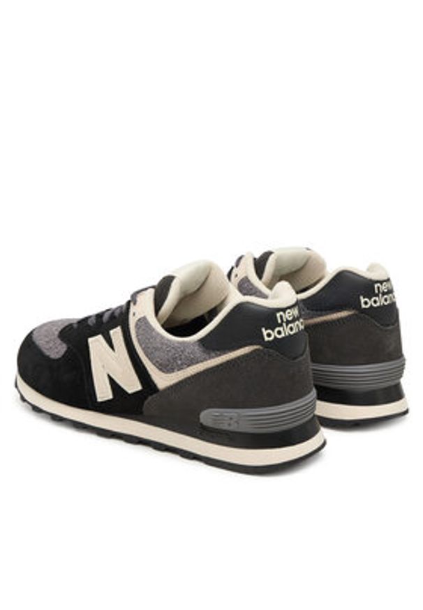 New Balance Sneakersy U574SBK M Czarny. Kolor: czarny. Materiał: skóra, zamsz. Model: New Balance 574