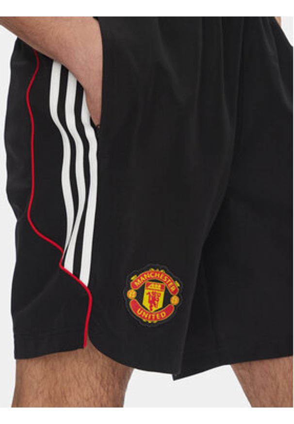Adidas - adidas Szorty sportowe Manchester United UBP JF0369 Czarny Regular Fit. Kolor: czarny. Materiał: syntetyk