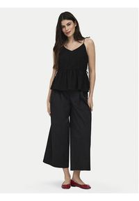 only - ONLY Top Nele 15370325 Czarny Regular Fit. Kolor: czarny. Materiał: wiskoza #5