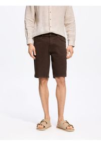 Reserved - Jeansowe szorty straight - dark grey jeans. Materiał: jeans #1