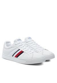 TOMMY HILFIGER - Tommy Hilfiger Sneakersy Icon Court FM0FM05163 Biały. Kolor: biały. Materiał: skóra #4