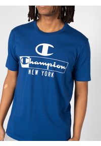 Champion T-shirt | 217997 | Mężczyzna | Niebieski. Okazja: na co dzień. Kolor: niebieski. Materiał: bawełna. Wzór: nadruk. Styl: casual, elegancki #4