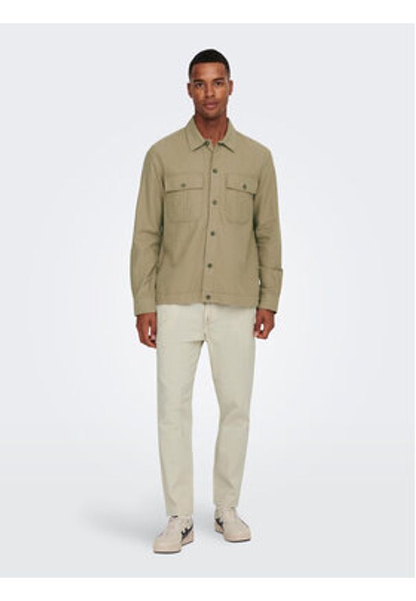 Only & Sons Spodnie materiałowe 22024966 Szary Tapered Fit. Kolor: szary. Materiał: bawełna