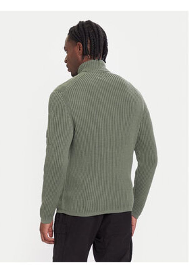 C.P. Company Golf 19CMKN220A006595A Zielony Regular Fit. Typ kołnierza: golf. Kolor: zielony. Materiał: syntetyk