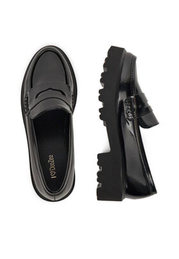 DeeZee Loafersy LE601-2 Czarny. Kolor: czarny. Materiał: skóra